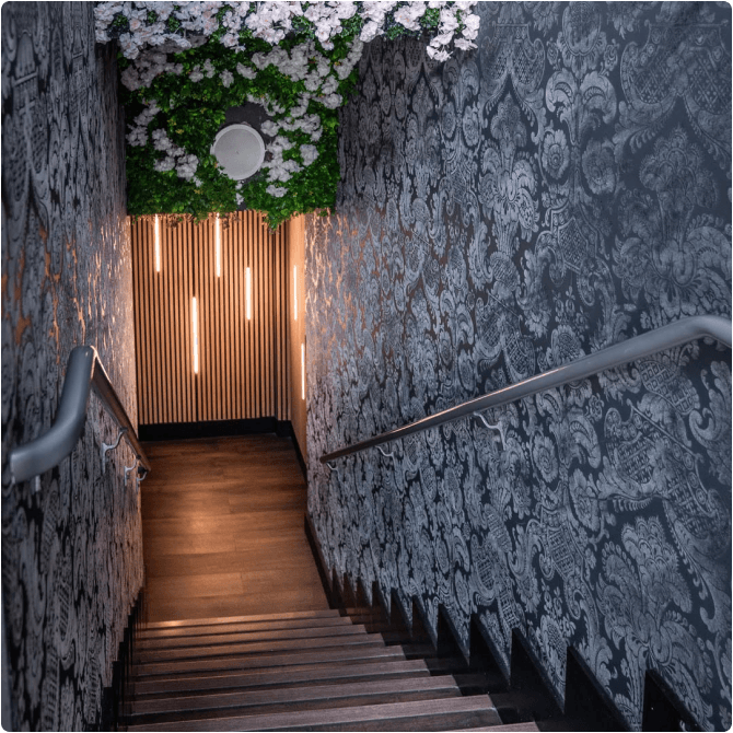 Inside Tokyo Sushi Speakeasy.
