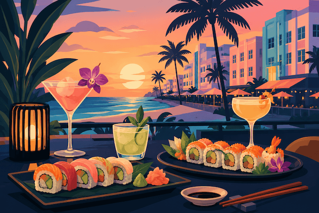 Best Happy Hour in Miami Beach for Sushi and Cocktails