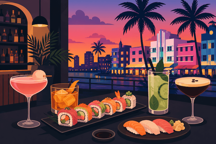 Best Cocktail Bars for Sushi Lovers in Miami