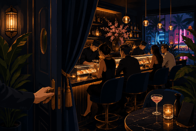 Miami Beach's Hottest Sushi Speakeasy Trend