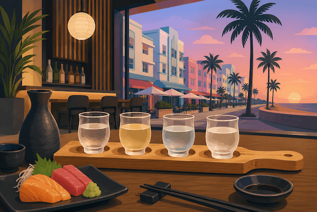 Sake Flights: A South Beach Guide to Tasting Four Pours